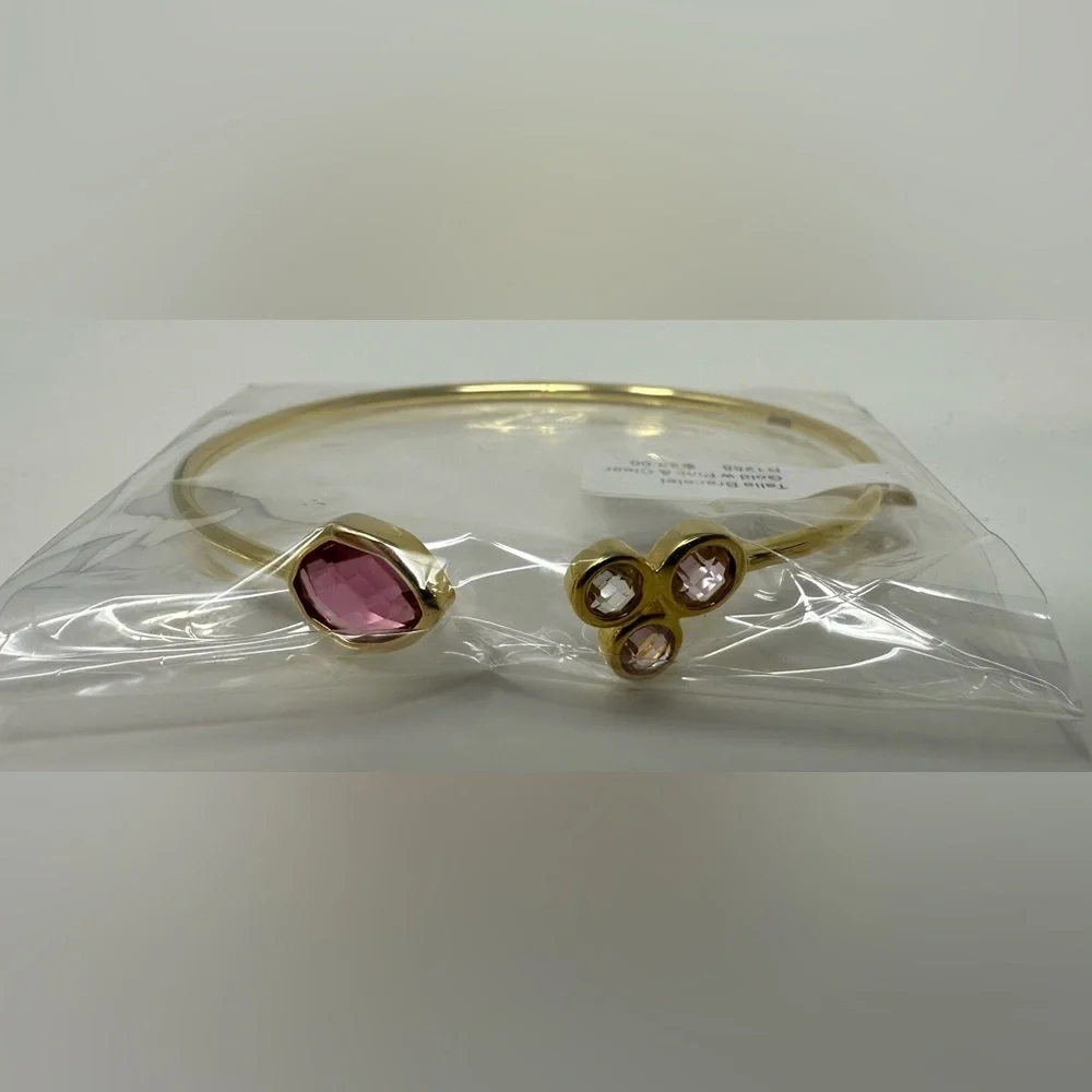 Talia Bracelet‎ Gold Tone With Pink & Clear Stones NEW MSRP $49